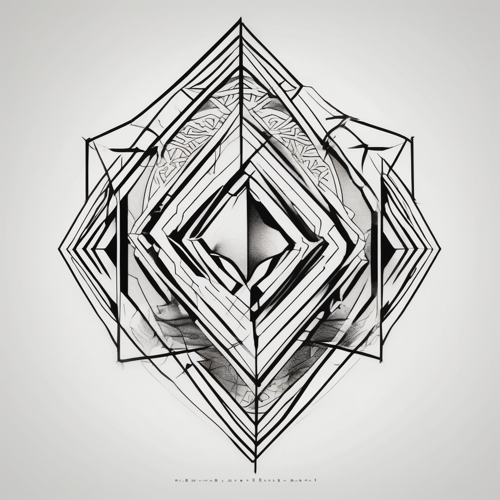 tattoo that represents the love between two people for eternity english dragon tattoo, AI-generated Geometric tattoo design
